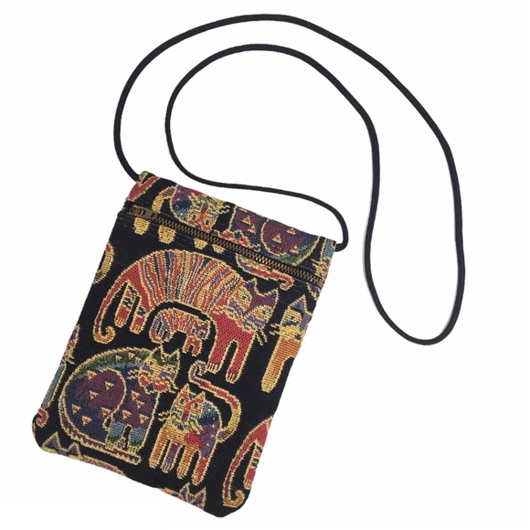 Laurel Burch Handbags - Laurel Burch | Glittering Cats Crossbody Mini Bag